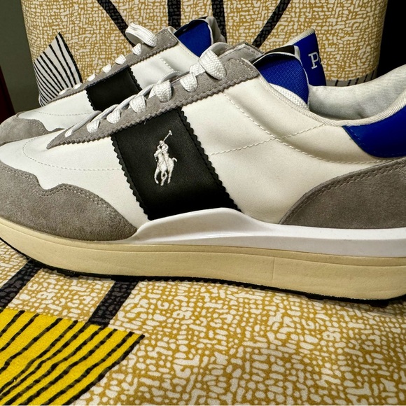 Polo Ralph Lauren Men's Train 89 Lace-Up Suede/Nylon Sneakers, Size 9.5 - Picture 9 of 11